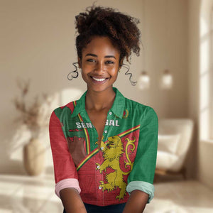 Senegal Football Women Casual Shirt 2024 Go Champions Lions De La Teranga LT14