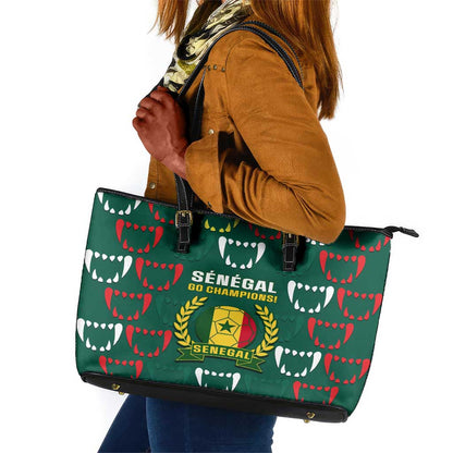 Senegal Football Leather Tote Bag 2024 Culture Pour Home Style