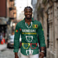 Custom Senegal Football Long Sleeve Button Shirt 2024 Culture Pour Home Style