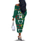 Custom Senegal Football Off The Shoulder Long Sleeve Dress 2024 Culture Pour Home Style