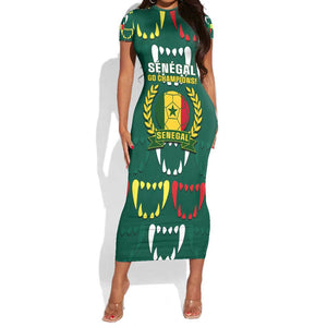 Custom Senegal Football Short Sleeve Bodycon Dress 2024 Culture Pour Home Style LT14