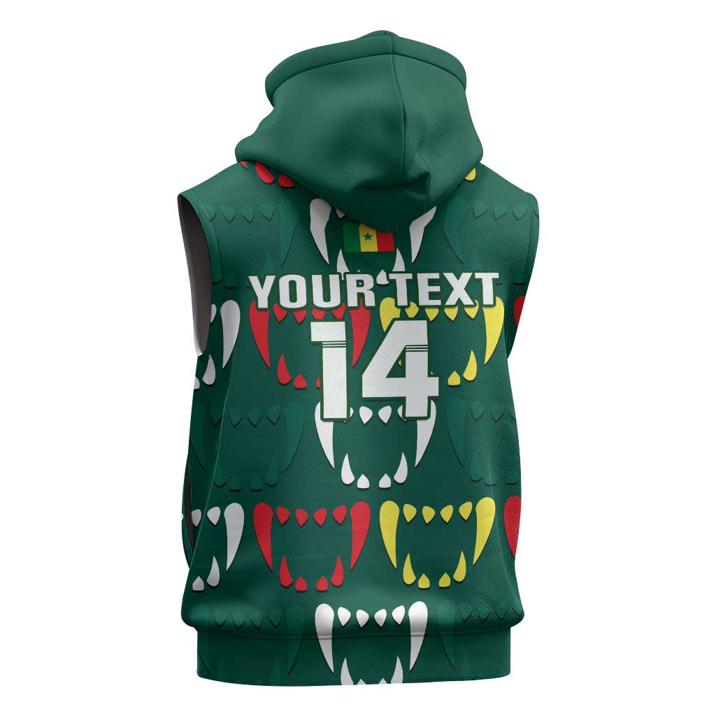 Custom Senegal Football Sleeveless Hoodie 2024 Culture Pour Home Style - African Pride