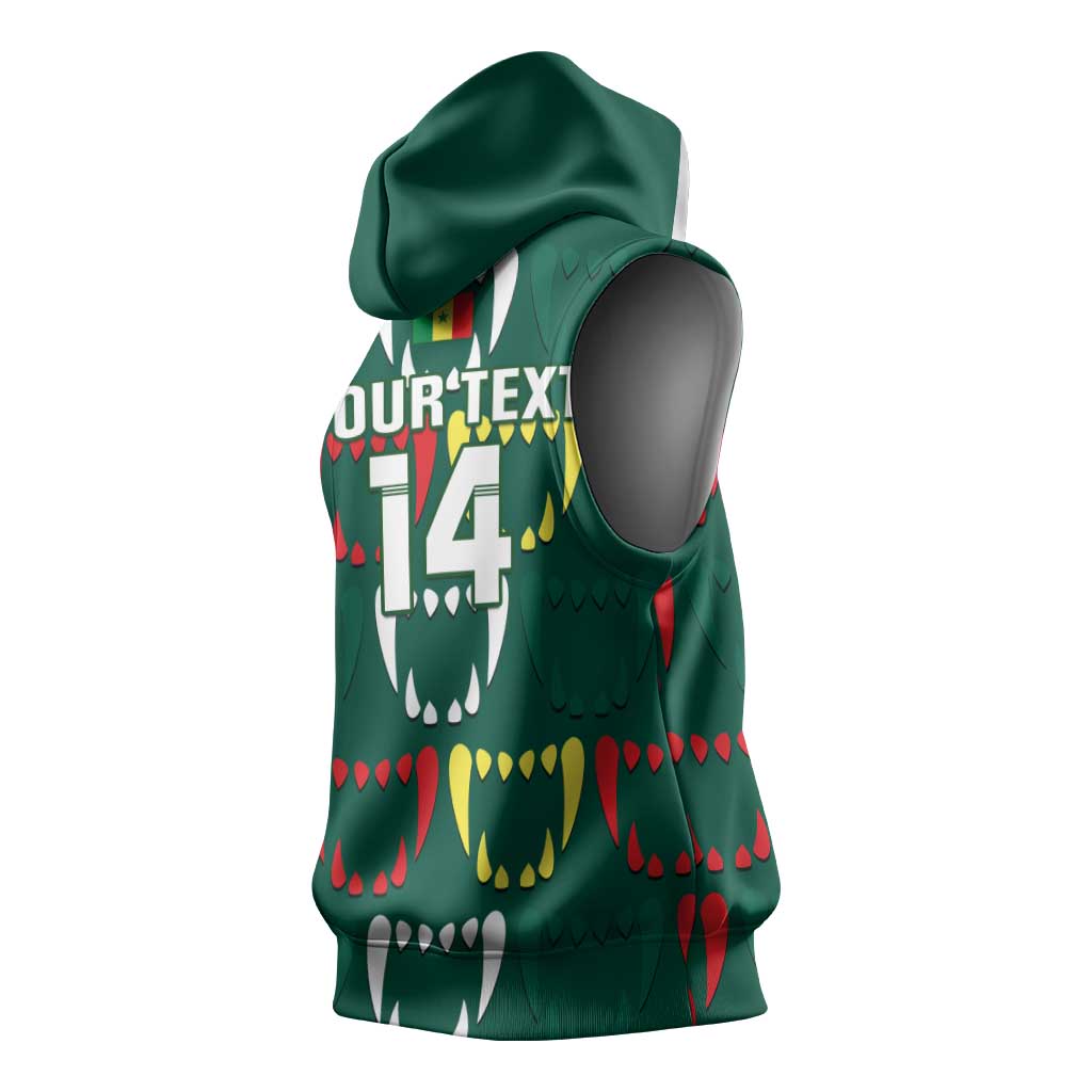 Custom Senegal Football Sleeveless Hoodie 2024 Culture Pour Home Style - African Pride