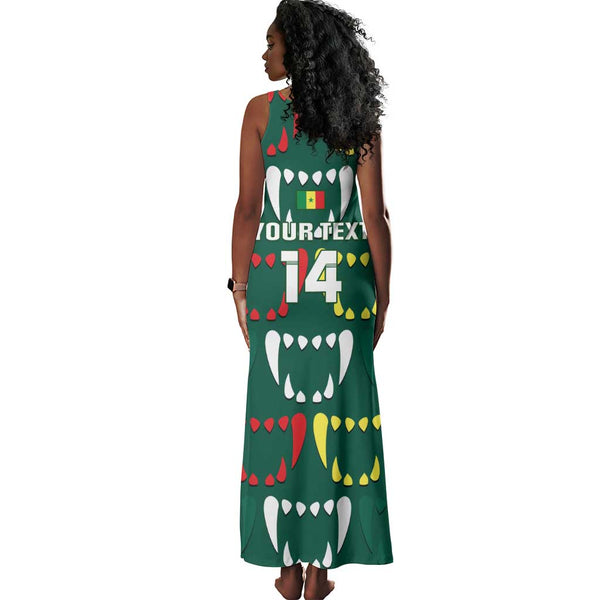 Custom Afro Senegal Football Hoodie Dress Lions of Teranga - Flag Style LT15 main image 1