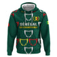 Custom Senegal Football Zip Hoodie 2024 Culture Pour Home Style