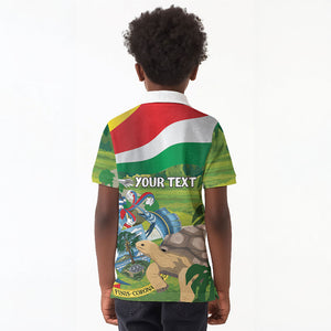 Seychelles National Day Personalized Kid Polo Shirt 50 Years Anniversary Lendepandans Sesel