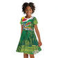 Seychelles National Day Personalized Kid Short Sleeve Dress 50 Years Anniversary Lendepandans Sesel