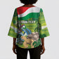 Seychelles National Day Personalized Kimono Sleeve Blouse 50 Years Anniversary Lendepandans Sesel