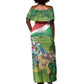 Seychelles National Day Personalized Off Shoulder Maxi Dress 50 Years Anniversary Lendepandans Sesel