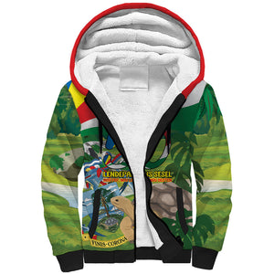 Seychelles National Day Personalized Sherpa Hoodie 50 Years Anniversary Lendepandans Sesel