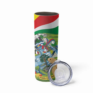 Seychelles National Day Personalized Skinny Tumbler 50 Years Anniversary Lendepandans Sesel