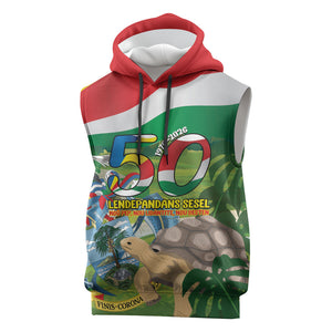 Seychelles National Day Personalized Sleeveless Hoodie 50 Years Anniversary Lendepandans Sesel