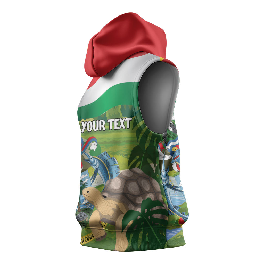 Seychelles National Day Personalized Sleeveless Hoodie 50 Years Anniversary Lendepandans Sesel
