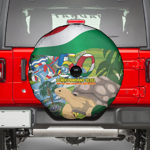 Seychelles National Day Spare Tire Cover 50 Years Anniversary Lendepandans Sesel
