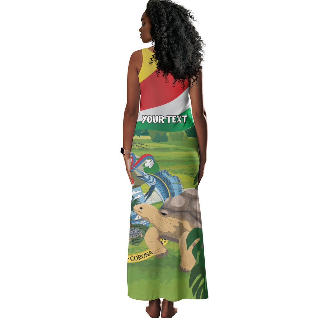 Seychelles National Day Personalized Tank Maxi Dress 50 Years Anniversary Lendepandans Sesel