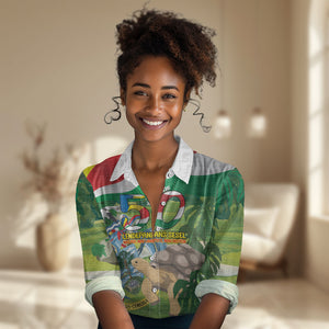 Seychelles National Day Personalized Women Casual Shirt 50 Years Anniversary Lendepandans Sesel