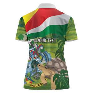 Seychelles National Day Personalized Women Polo Shirt 50 Years Anniversary Lendepandans Sesel