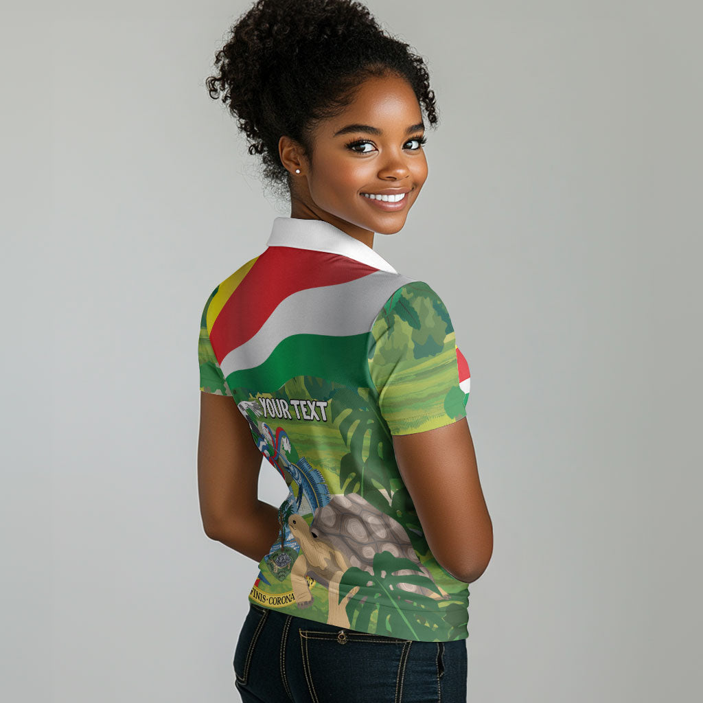 Seychelles National Day Personalized Women Polo Shirt 50 Years Anniversary Lendepandans Sesel