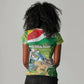 Seychelles National Day Personalized Women V-Neck T-Shirt 50 Years Anniversary Lendepandans Sesel