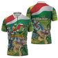 Seychelles National Day Personalized Zipper Polo Shirt 50 Years Anniversary Lendepandans Sesel