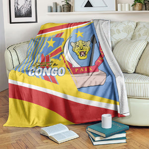 DR Congo Independence Day Blanket Congo-Kinshasa Coat Of Arms Style