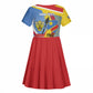 DR Congo Independence Day Personalized Kid Short Sleeve Dress Congo-Kinshasa Coat Of Arms Style