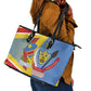 DR Congo Independence Day Leather Tote Bag Congo-Kinshasa Coat Of Arms Style