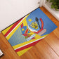 DR Congo Independence Day Rubber Doormat Congo-Kinshasa Coat Of Arms Style