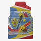 DR Congo Independence Day Personalized Sleeveless Puffer Jacket Congo-Kinshasa Coat Of Arms Style