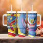 DR Congo Independence Day Personalized Tumbler With Handle Congo-Kinshasa Coat Of Arms Style