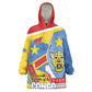 DR Congo Independence Day Personalized Wearable Blanket Hoodie Congo-Kinshasa Coat Of Arms Style