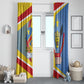 DR Congo Independence Day Window Curtain Congo-Kinshasa Coat Of Arms Style