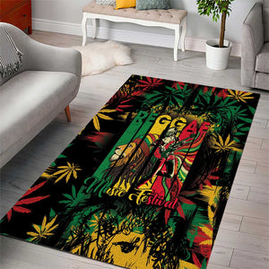 Jamaica Reggae Festival Area Rug One Love Rastafari Culture - African Pride