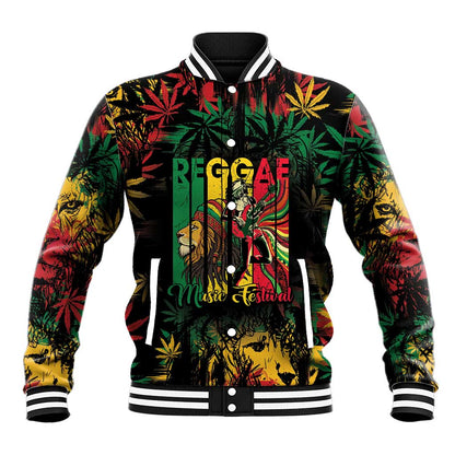 Jamaica Reggae Festival Baseball Jacket One Love Rastafari Culture - African Pride