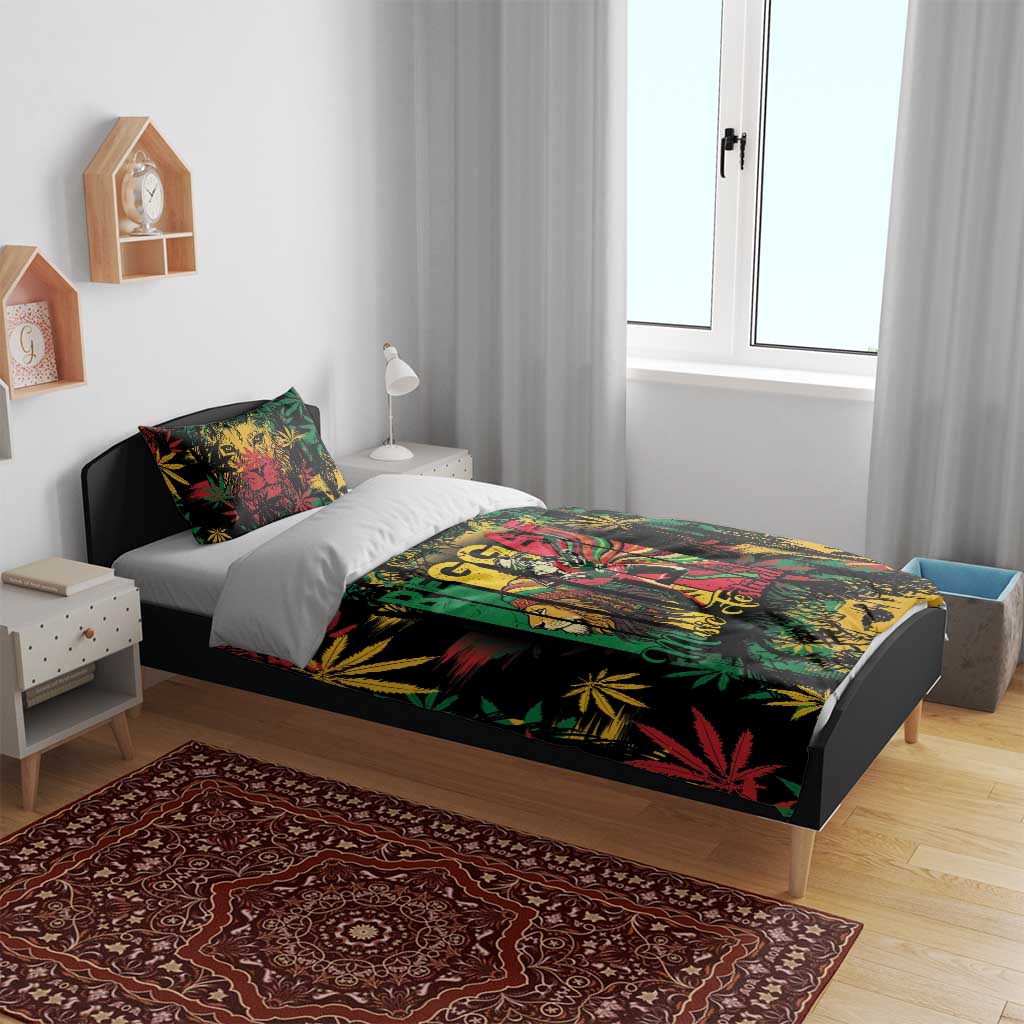 Jamaica Reggae Festival Bedding Set One Love Rastafari Culture - African Pride