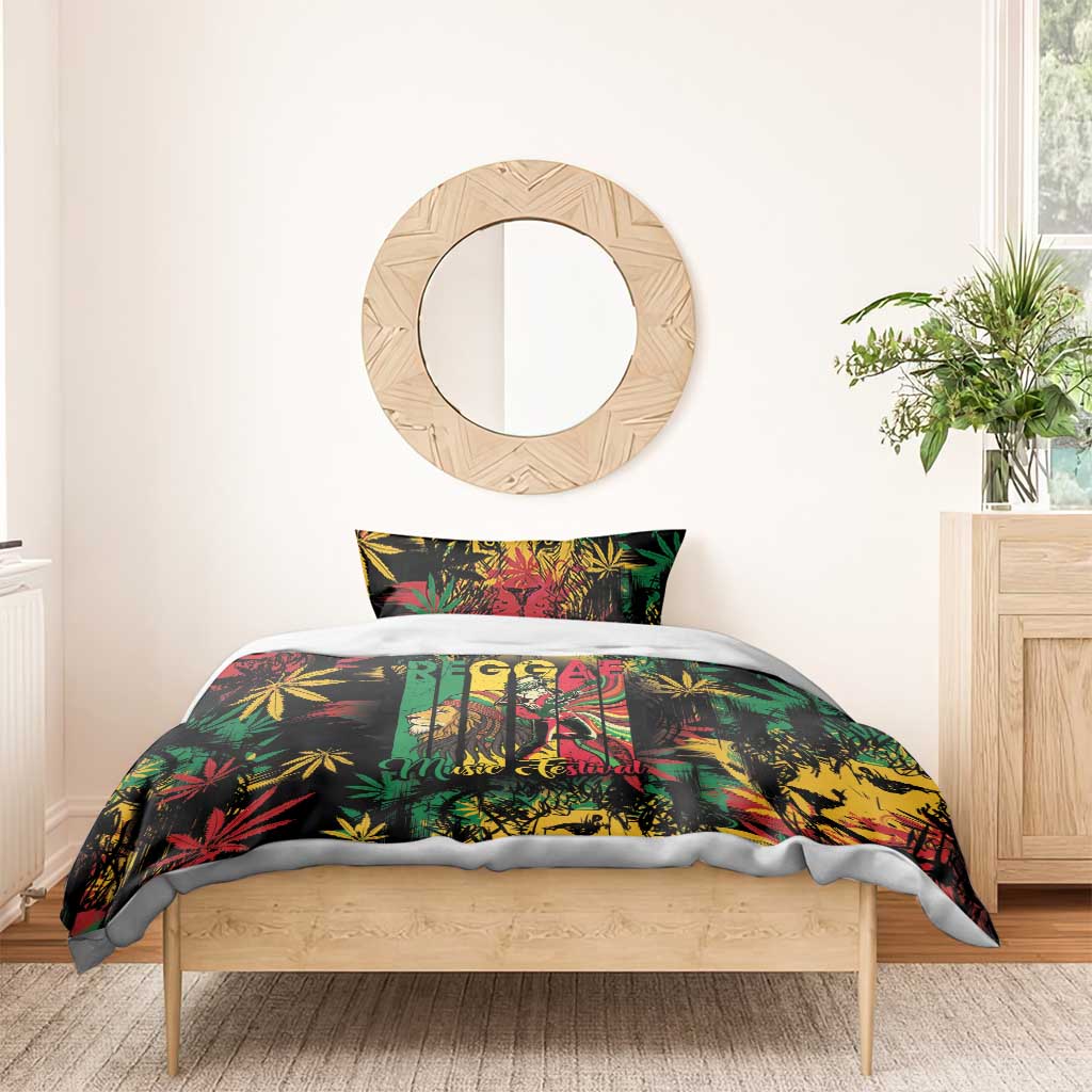 Jamaica Reggae Festival Bedding Set One Love Rastafari Culture - African Pride