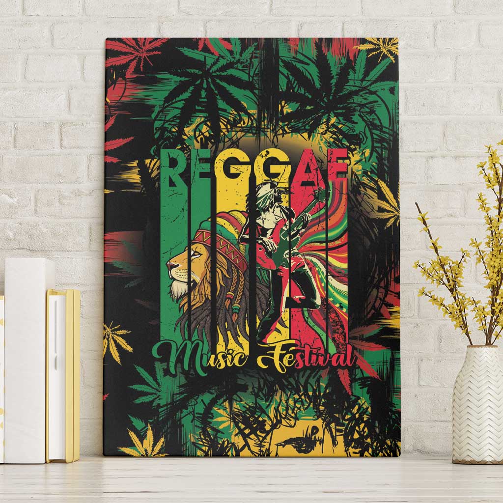 Jamaica Reggae Festival Canvas Wall Art One Love Rastafari Culture - African Pride