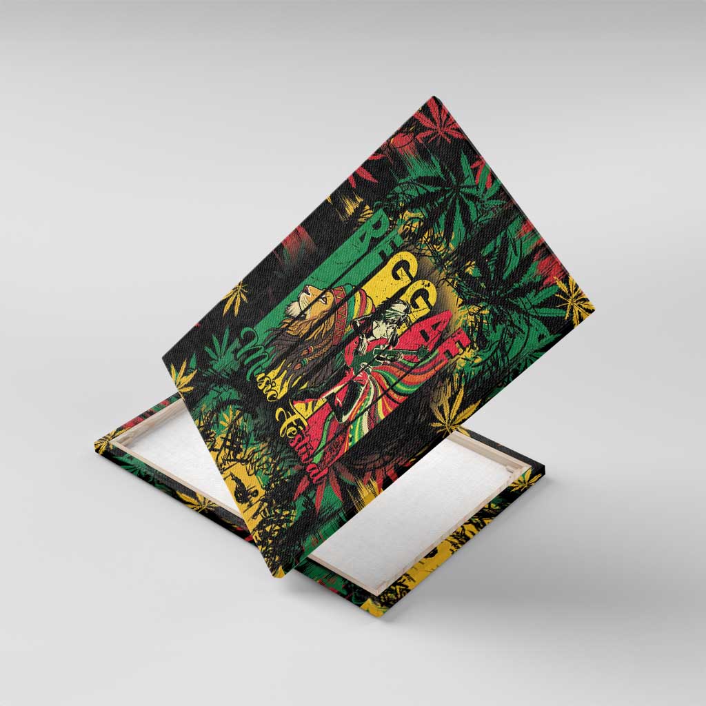 Jamaica Reggae Festival Canvas Wall Art One Love Rastafari Culture - African Pride