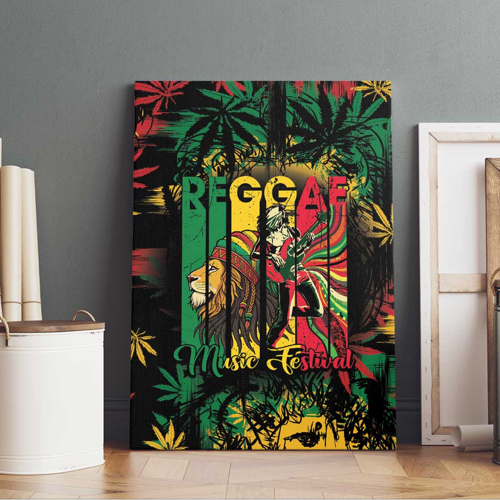 Jamaica Reggae Festival Canvas Wall Art One Love Rastafari Culture - African Pride