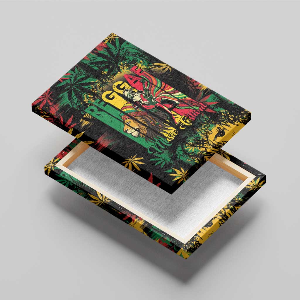 Jamaica Reggae Festival Canvas Wall Art One Love Rastafari Culture - African Pride