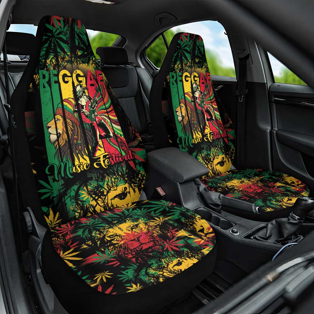 Jamaica Reggae Festival Car Seat Cover One Love Rastafari Culture - African Pride
