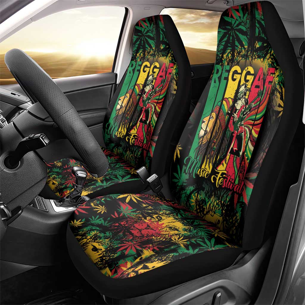 Jamaica Reggae Festival Car Seat Cover One Love Rastafari Culture - African Pride