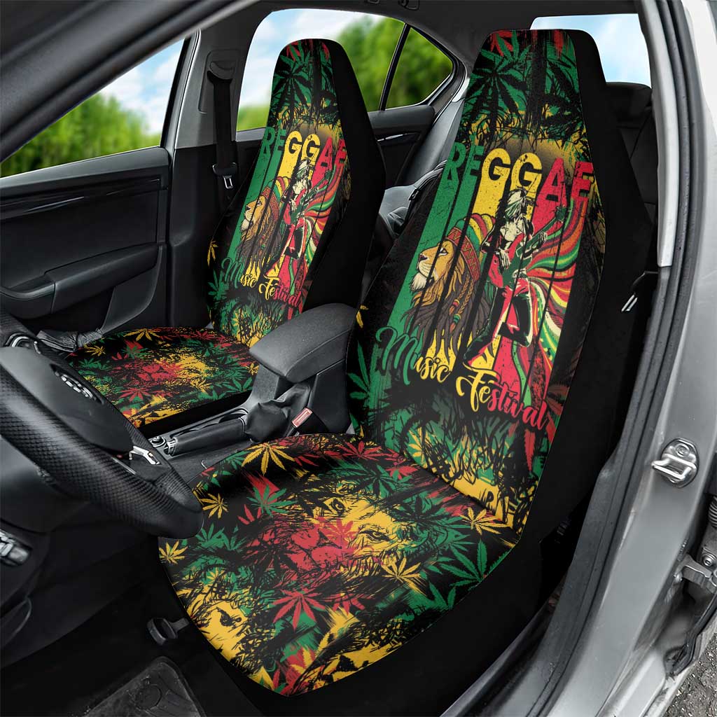 Jamaica Reggae Festival Car Seat Cover One Love Rastafari Culture - African Pride