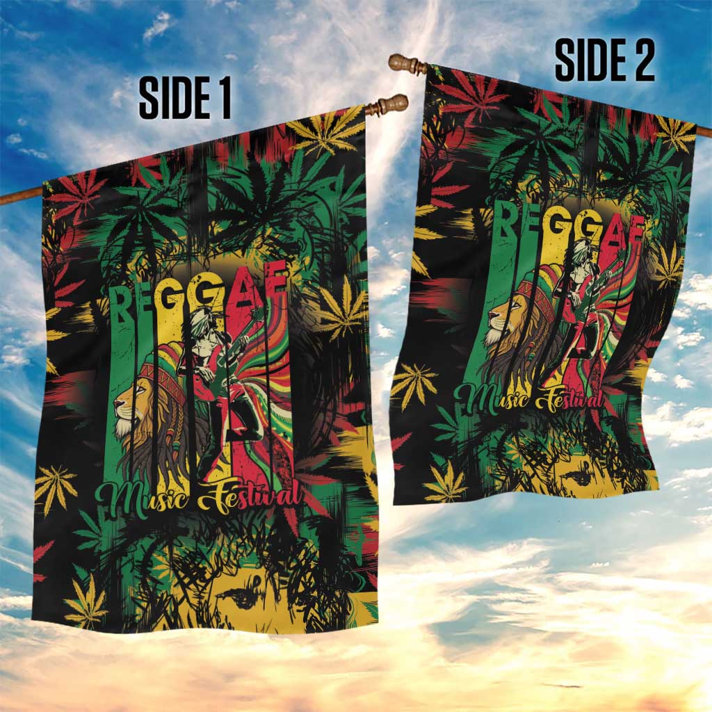 Jamaica Reggae Festival Garden Flag One Love Rastafari Culture - African Pride