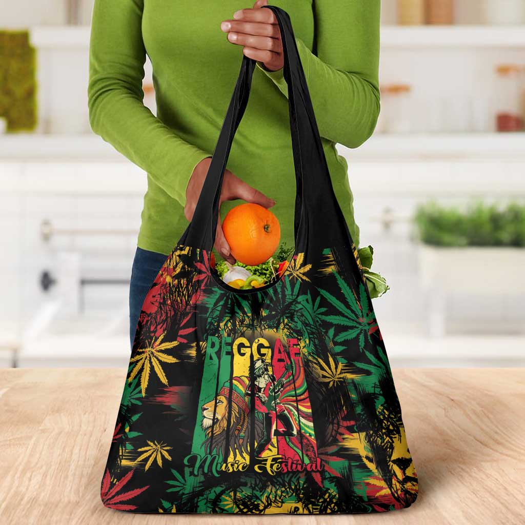 Jamaica Reggae Festival Grocery Bag One Love Rastafari Culture - African Pride