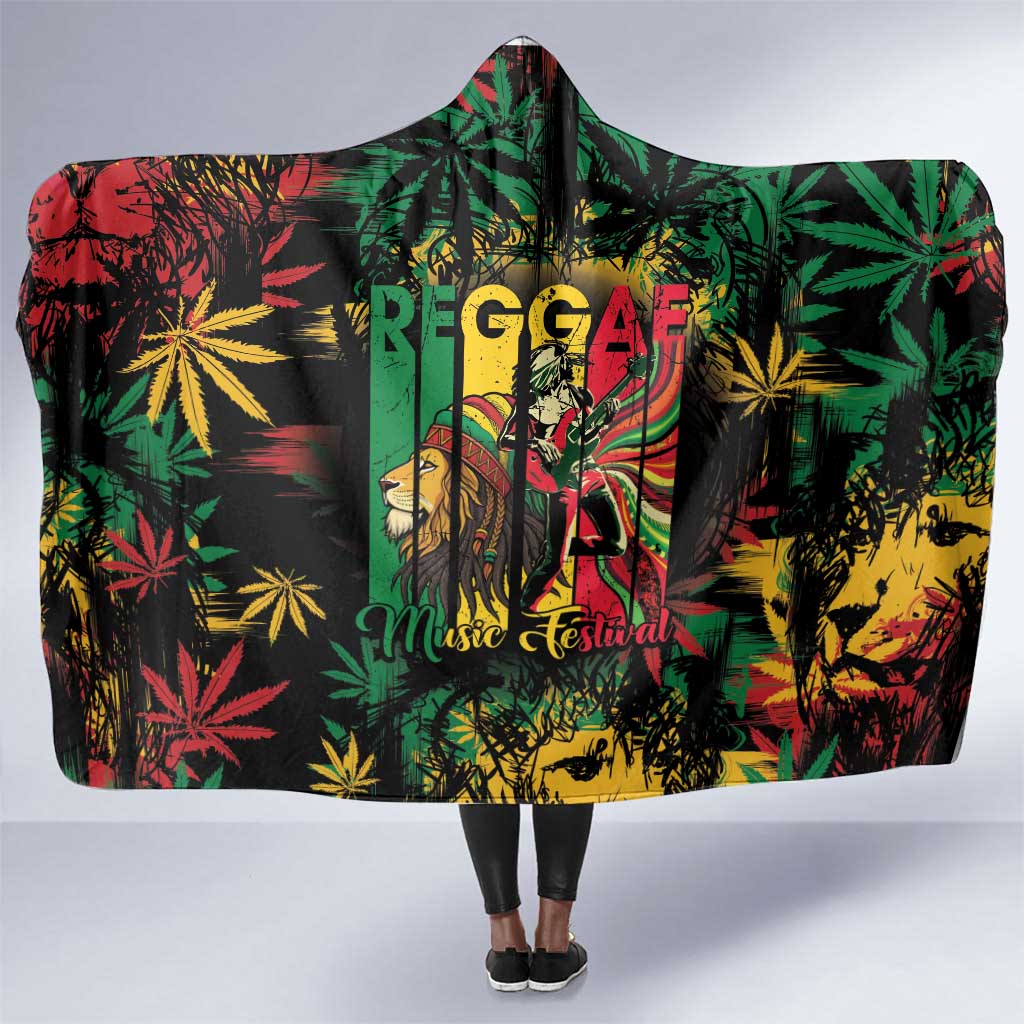 Jamaica Reggae Festival Hooded Blanket One Love Rastafari Culture - African Pride