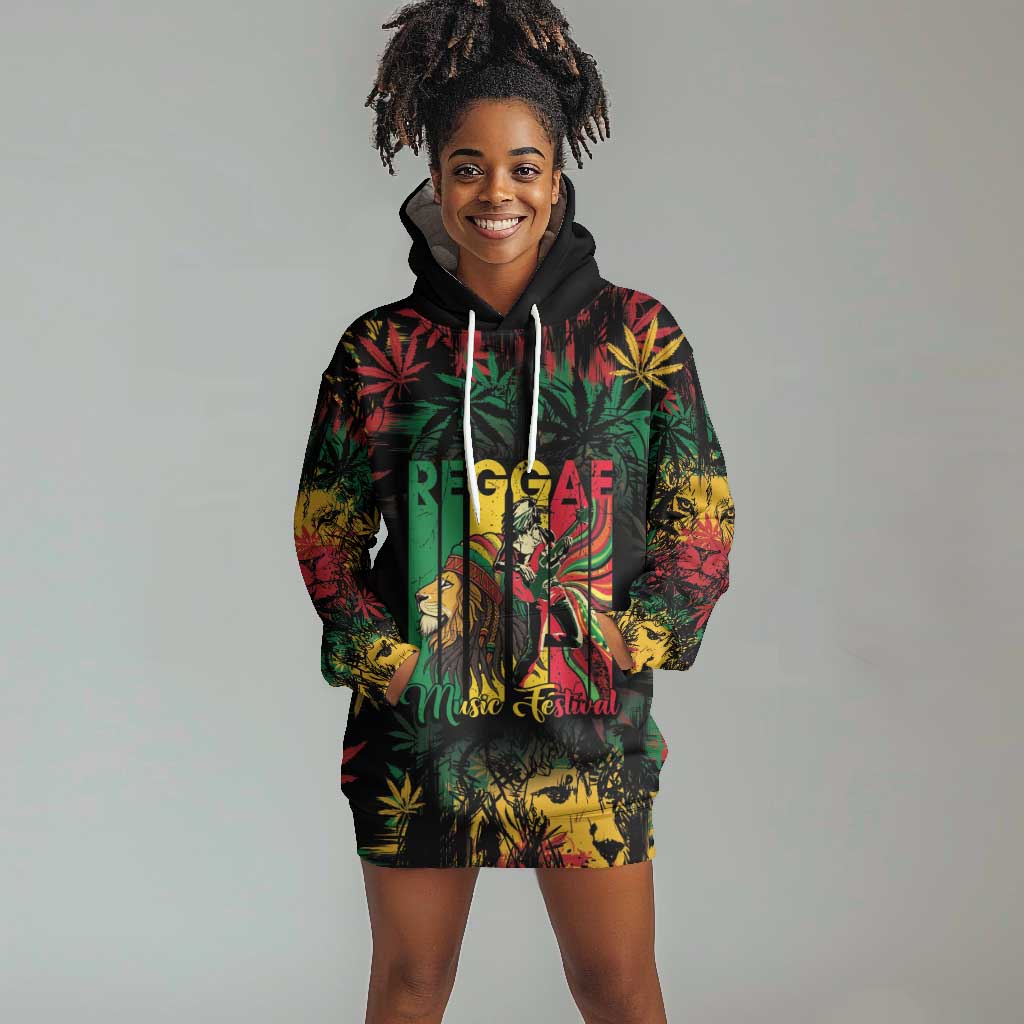 Jamaica Reggae Festival Hoodie Dress One Love Rastafari Culture - African Pride