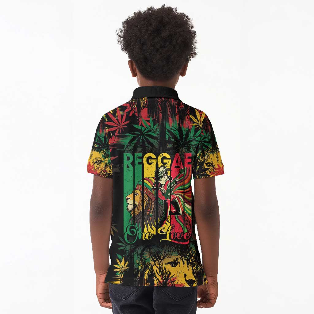 Jamaica Reggae Festival Kid Polo Shirt One Love Rastafari Culture - African Pride