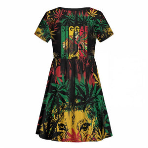Jamaica Reggae Festival Kid Short Sleeve Dress One Love Rastafari Culture - African Pride