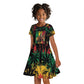 Jamaica Reggae Festival Kid Short Sleeve Dress One Love Rastafari Culture - African Pride